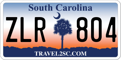 SC license plate ZLR804