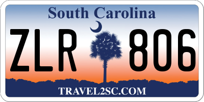 SC license plate ZLR806
