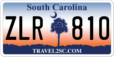 SC license plate ZLR810