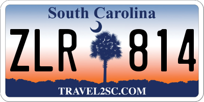 SC license plate ZLR814