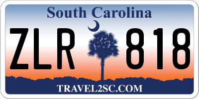 SC license plate ZLR818