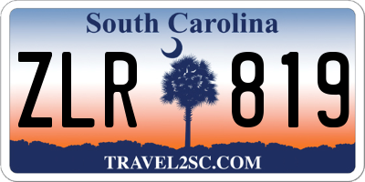 SC license plate ZLR819