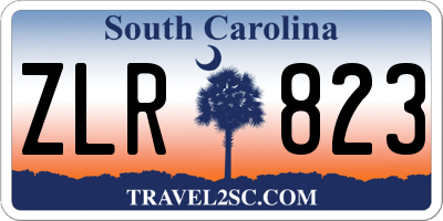 SC license plate ZLR823
