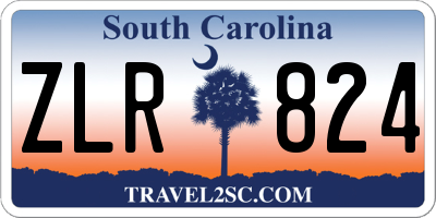 SC license plate ZLR824