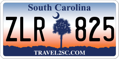 SC license plate ZLR825