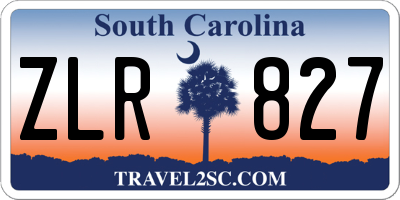 SC license plate ZLR827