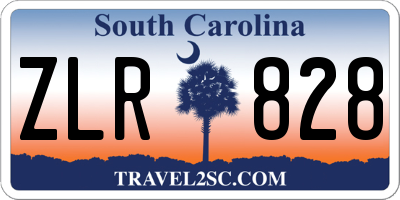 SC license plate ZLR828