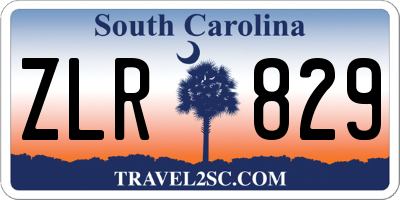 SC license plate ZLR829