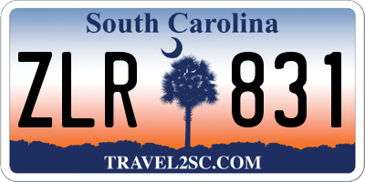 SC license plate ZLR831