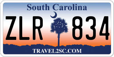 SC license plate ZLR834
