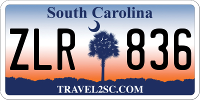 SC license plate ZLR836