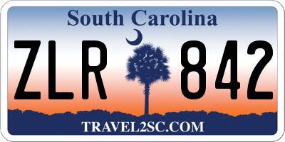 SC license plate ZLR842