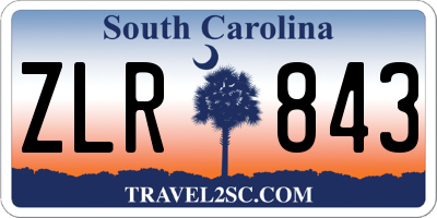 SC license plate ZLR843
