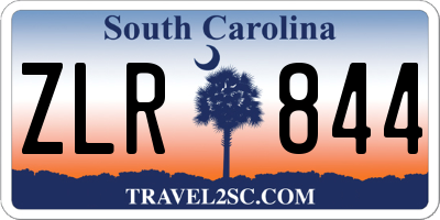 SC license plate ZLR844