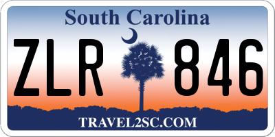 SC license plate ZLR846