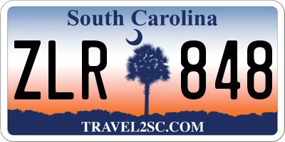 SC license plate ZLR848