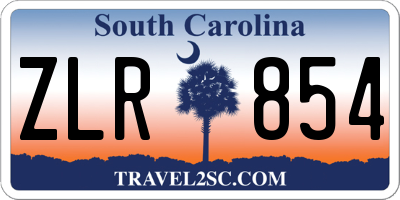 SC license plate ZLR854