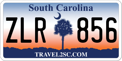 SC license plate ZLR856