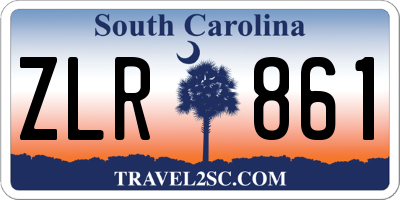 SC license plate ZLR861