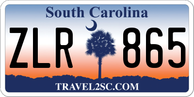 SC license plate ZLR865