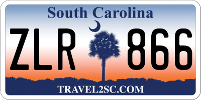 SC license plate ZLR866