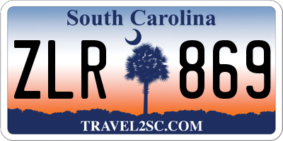 SC license plate ZLR869