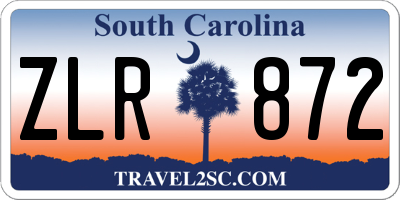 SC license plate ZLR872
