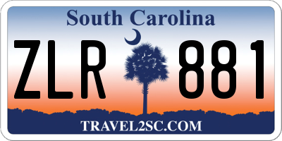 SC license plate ZLR881