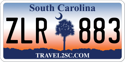 SC license plate ZLR883