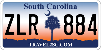 SC license plate ZLR884
