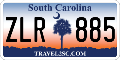 SC license plate ZLR885