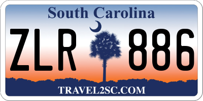 SC license plate ZLR886