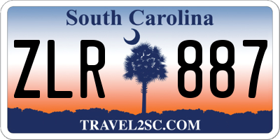 SC license plate ZLR887