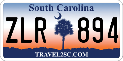 SC license plate ZLR894