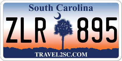 SC license plate ZLR895