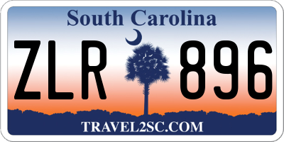 SC license plate ZLR896