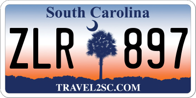 SC license plate ZLR897