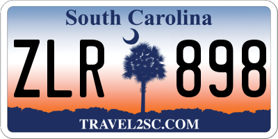 SC license plate ZLR898