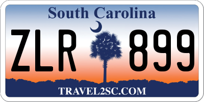 SC license plate ZLR899