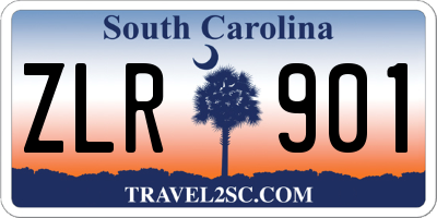 SC license plate ZLR901