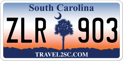 SC license plate ZLR903