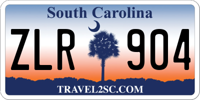 SC license plate ZLR904