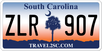 SC license plate ZLR907
