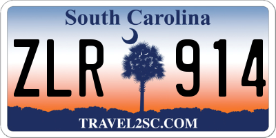 SC license plate ZLR914