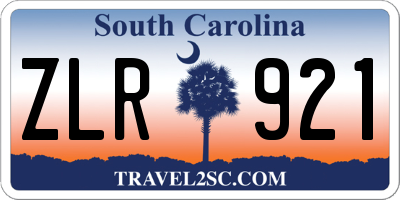 SC license plate ZLR921