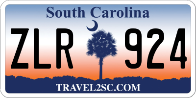 SC license plate ZLR924