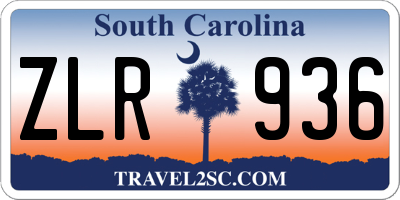 SC license plate ZLR936