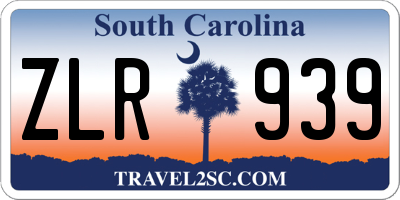 SC license plate ZLR939
