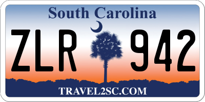 SC license plate ZLR942