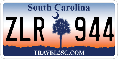 SC license plate ZLR944
